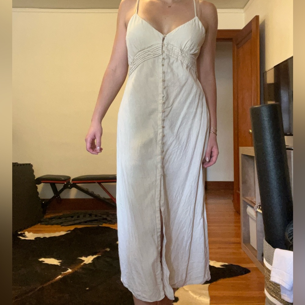 Cream Midi Dress